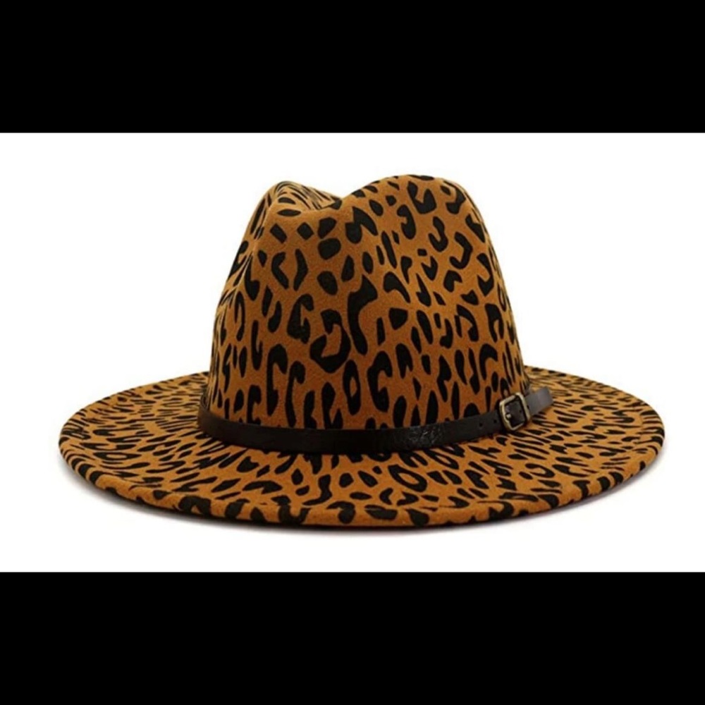 Leopard Khaki Fedora (unisex)